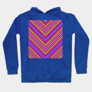 Bright Rainbow Chevron Pattern Hoodie